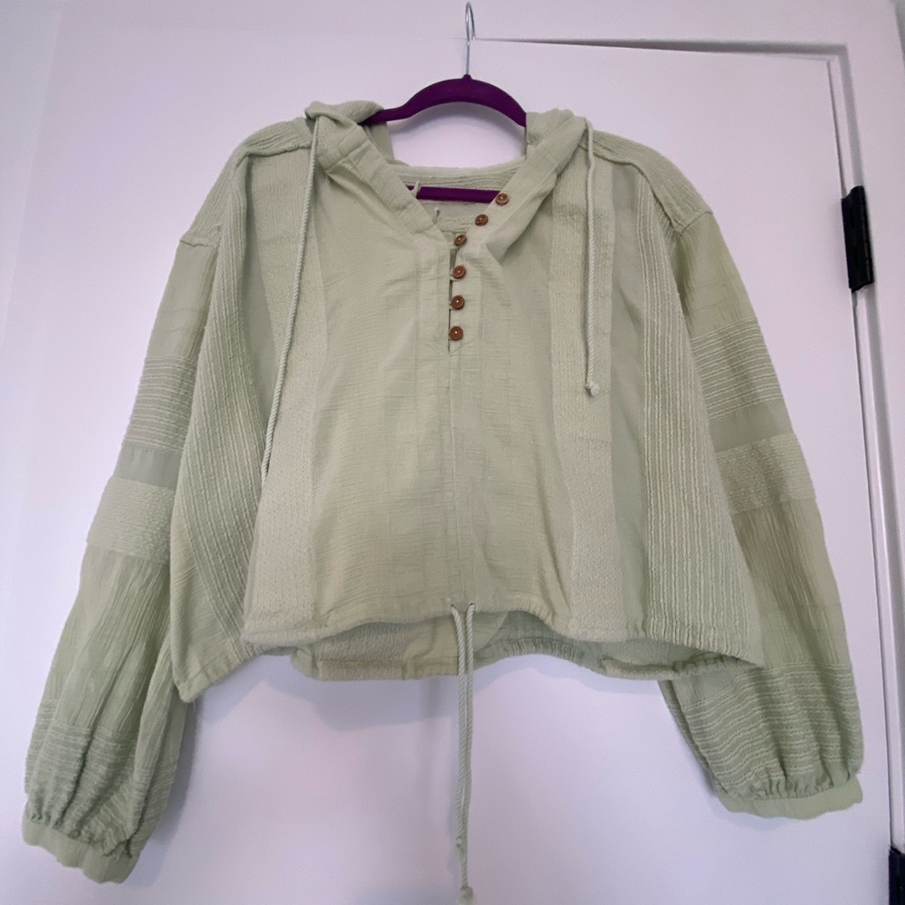 We The Free Light Green Textured Knit